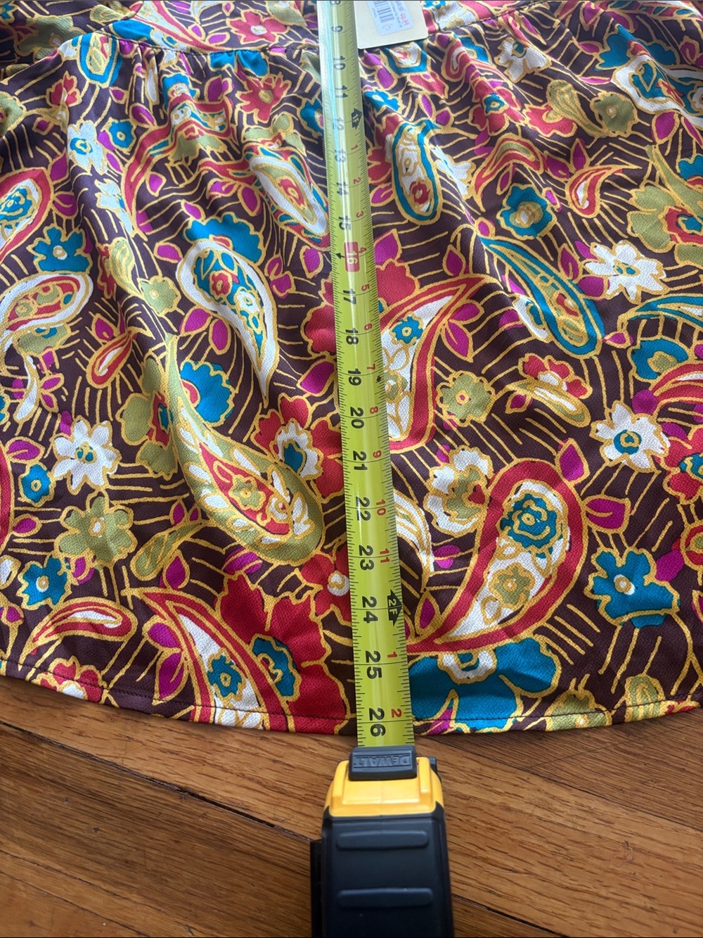 NWT Entro Paisley Puff Sleeve Blouse Top Multicolor Boho Medium - Picture 4 of 6